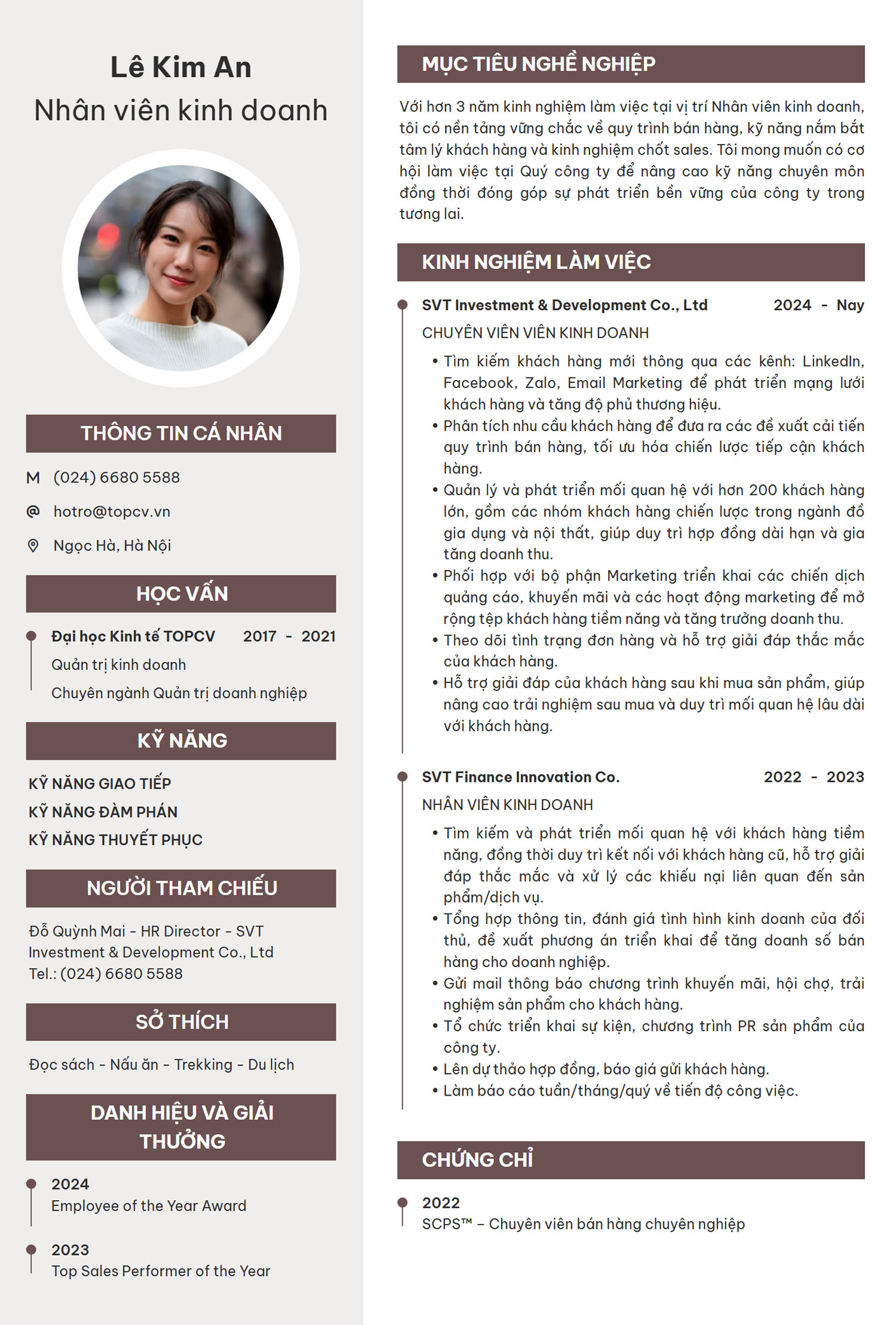 mau cv nhan vien kinh doanh