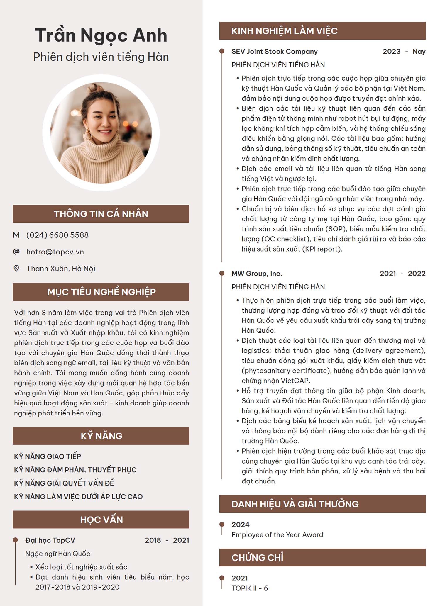 mau cv phien dich tieng han