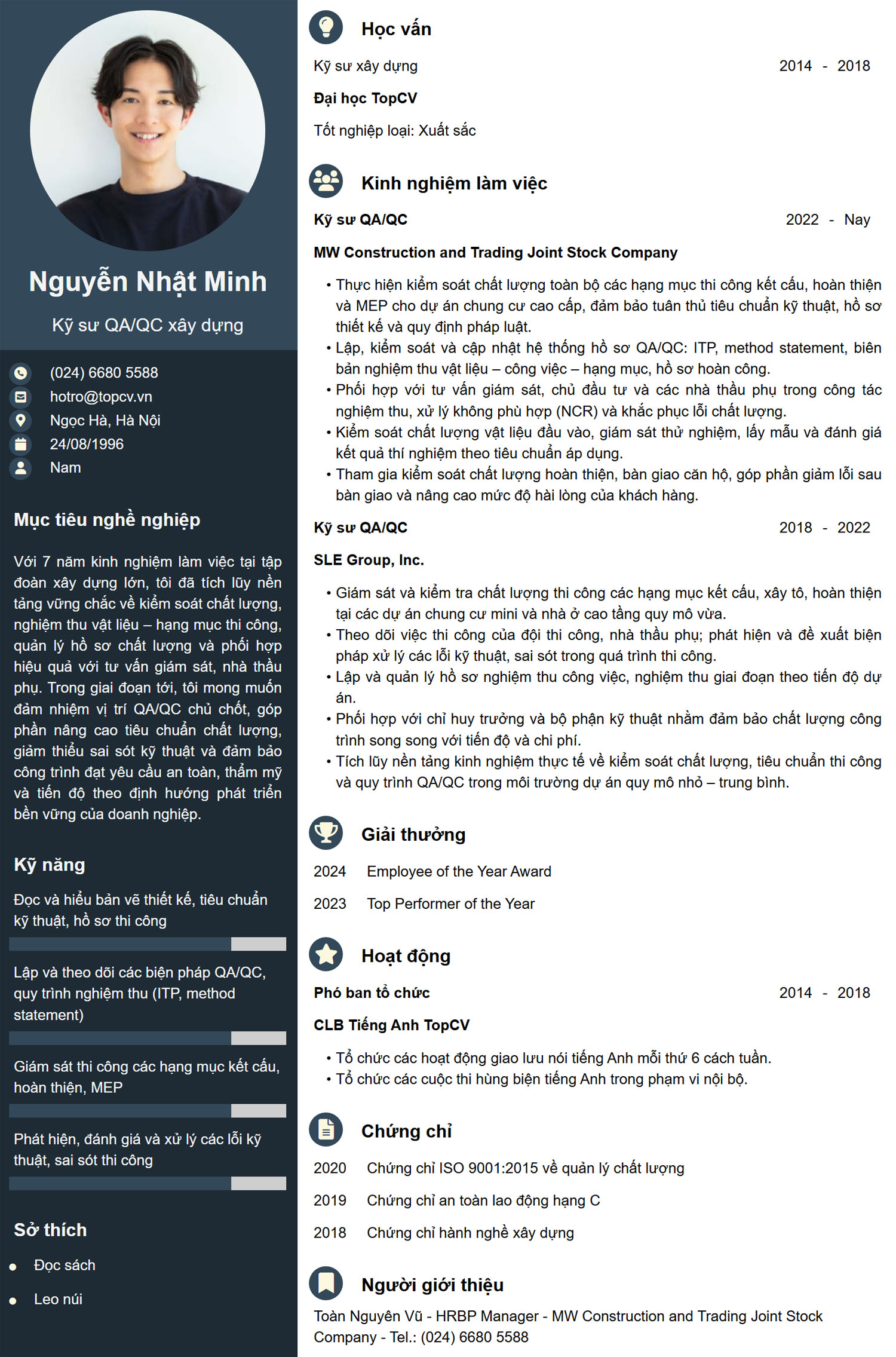mau cv qa qc xay dung