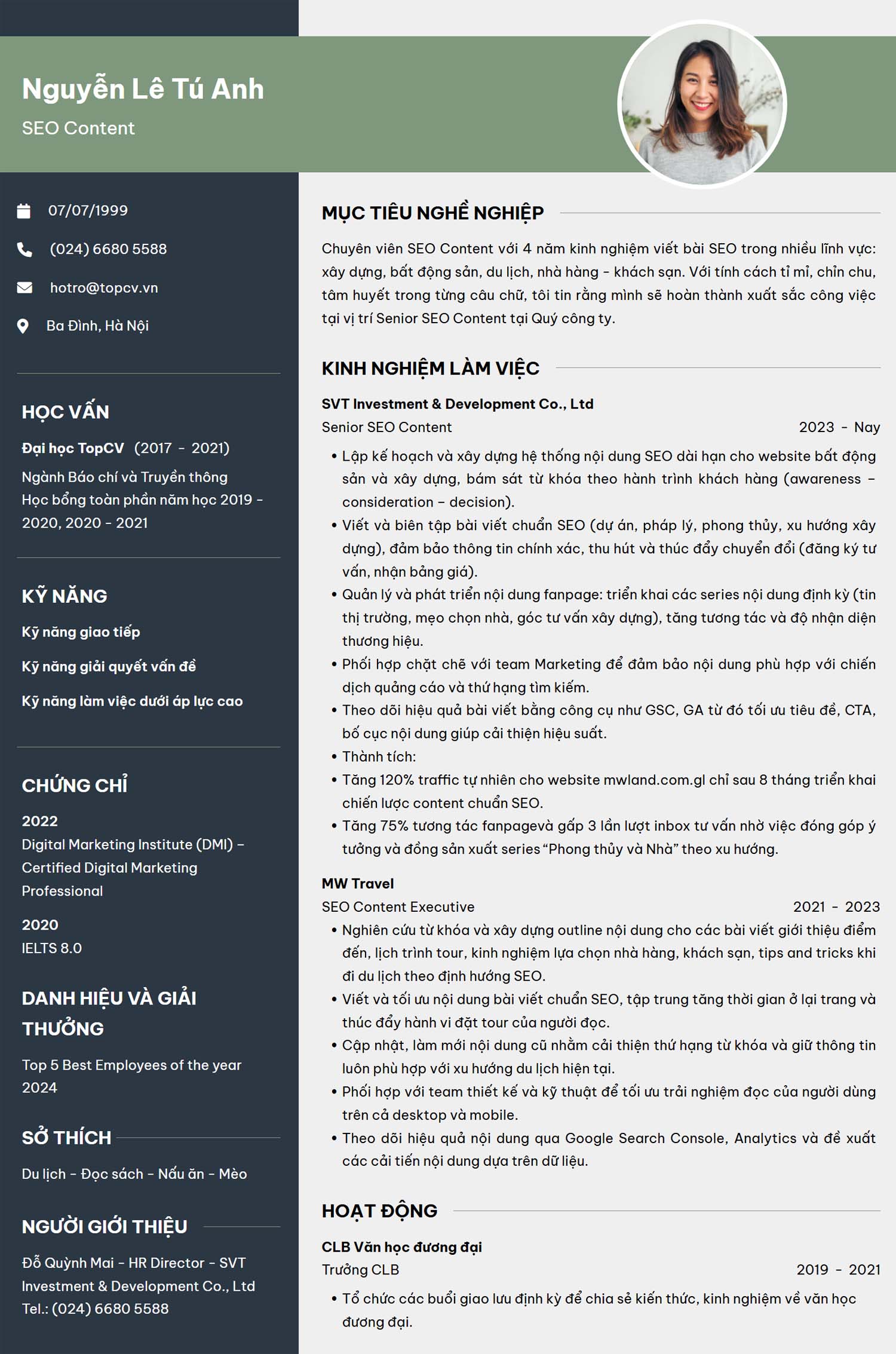mau cv seo content