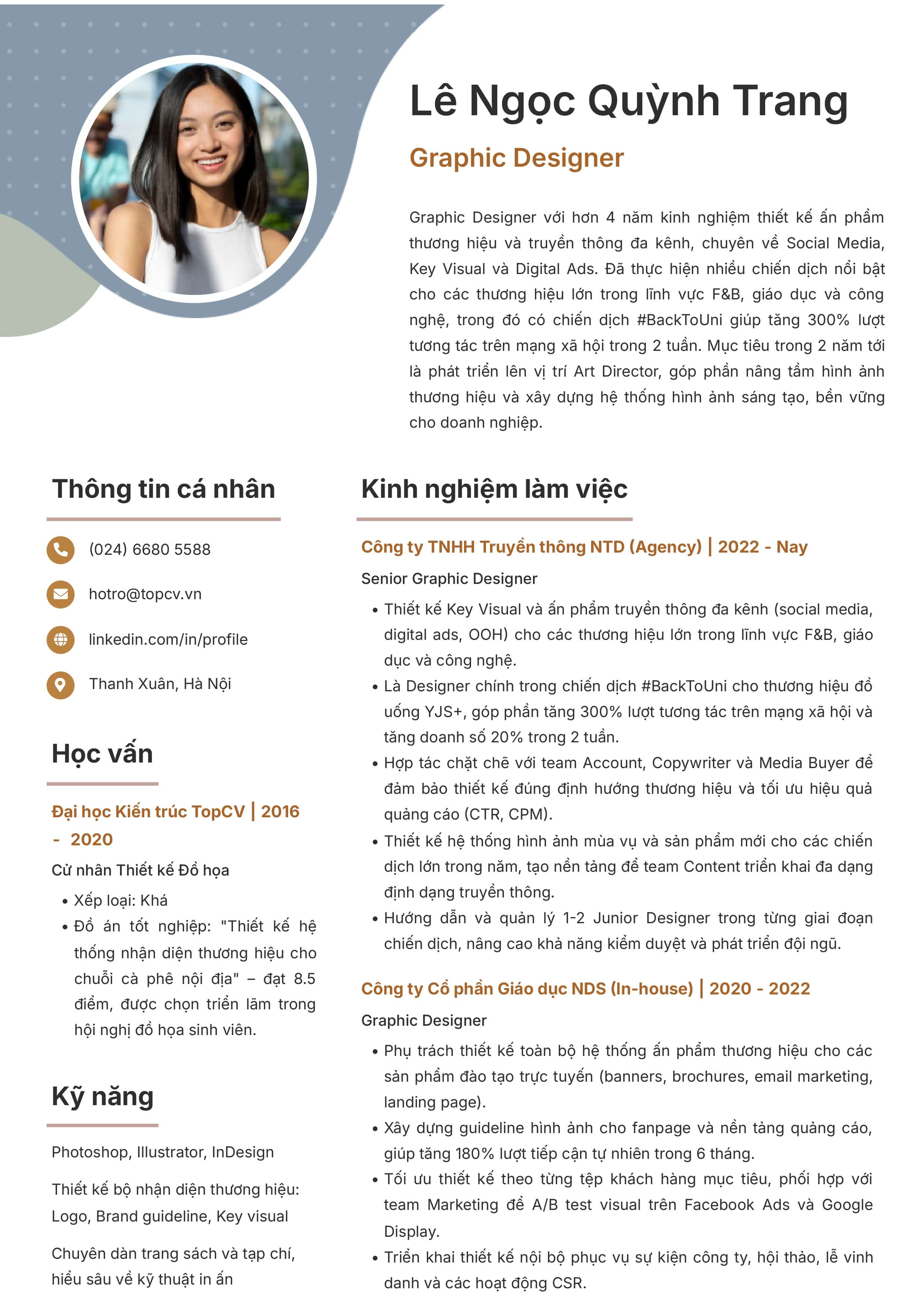 Mẫu CV Thiết kế đồ họa