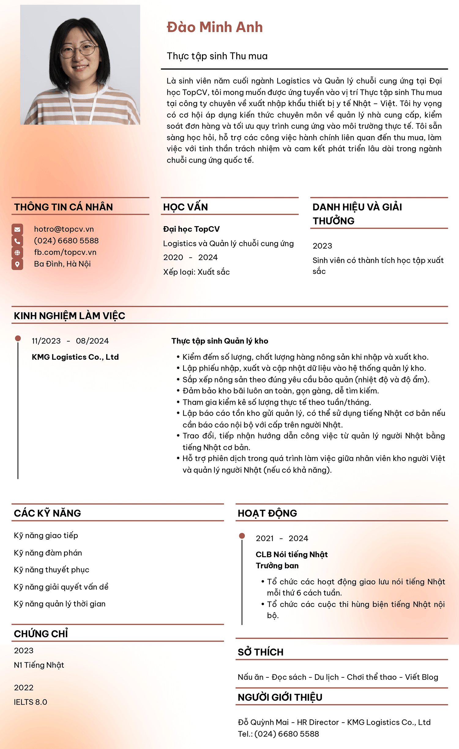 CV cho sinh viên chưa tốt nghiệpCV Thực tập sinh nên viết như thế nào?