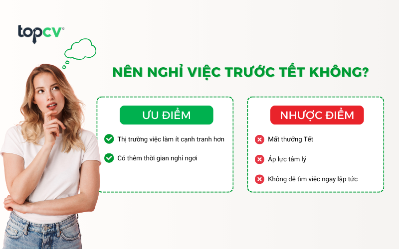 Ưu điểm và nhược điểm khi nghỉ việc trước Tết