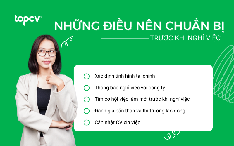 Những điều bạn nên chuẩn bị trước khi nghỉ việc