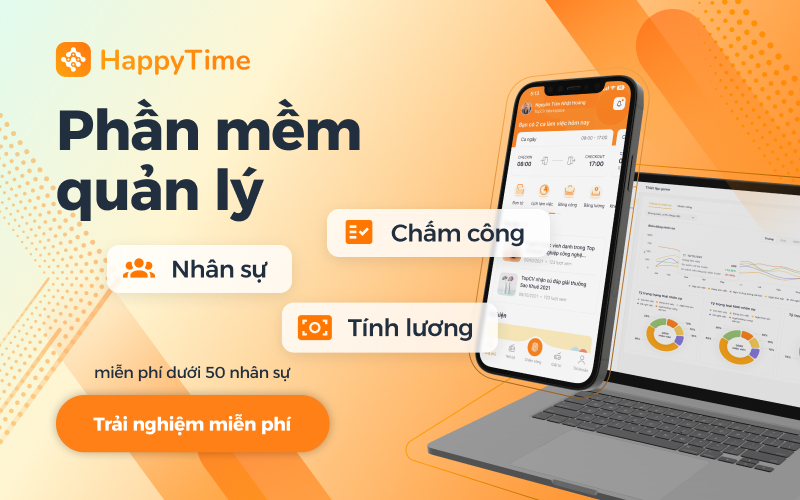 Phần mềm Quản lý nhân sự/Chấm công tính lương HappyTime