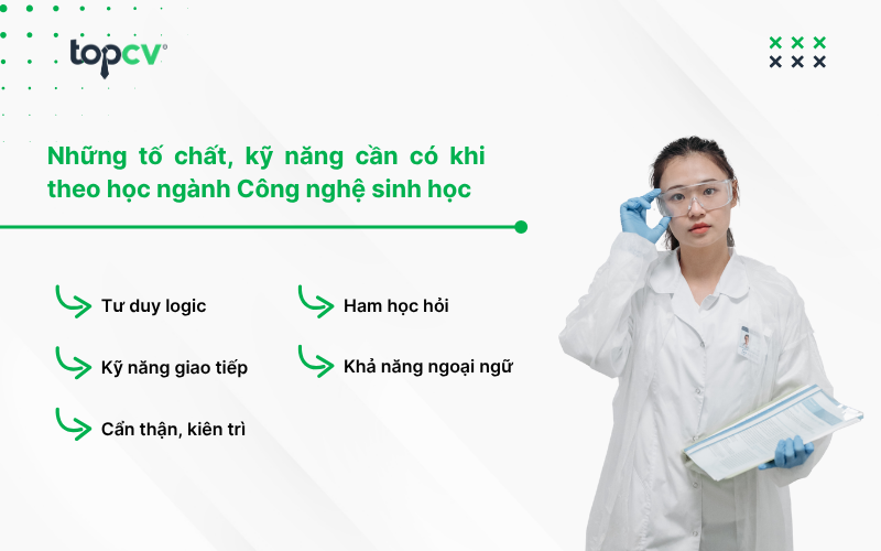 Những tố chất, kỹ năng cần có khi theo học ngành Công nghệ sinh học