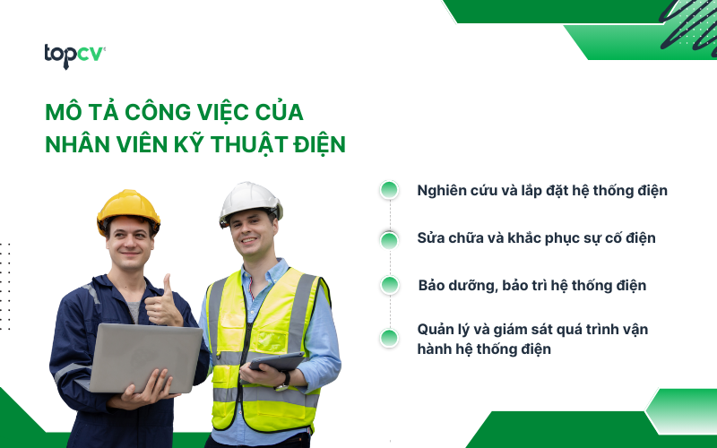Mô tả công việc Nhân viên kỹ thuật điện