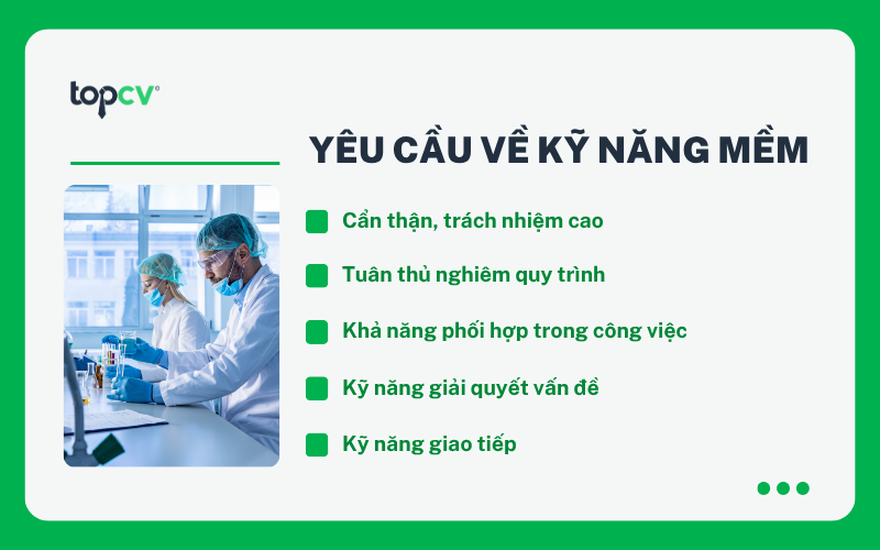 Yêu cầu về kỹ năng mềm đối với Nhân viên phòng Lab