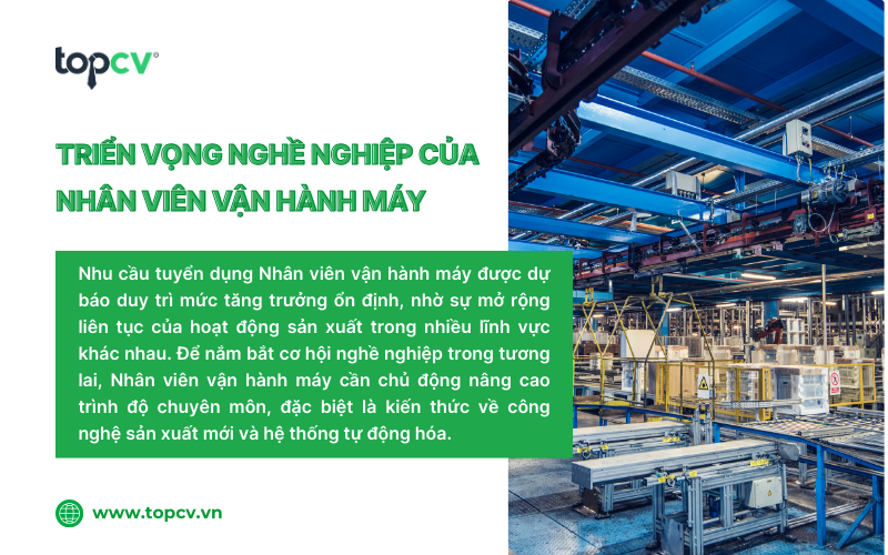 Triển vọng nghề nghiệp đối với Nhân viên vận hành máy