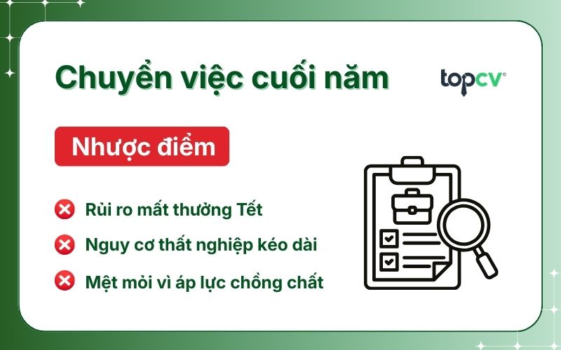 nhuoc diem cua chuyen viec cuoi nam