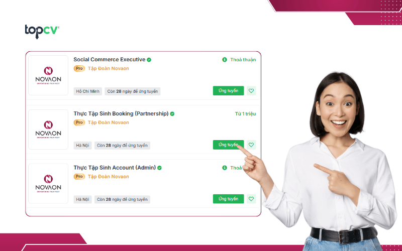 Ứng tuyển qua nền tảng TopCV