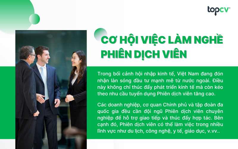 Cơ hội việc làm nghề Phiên dịch viên