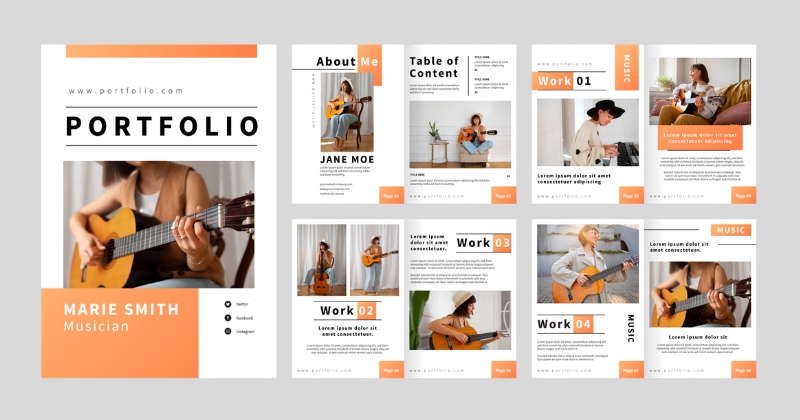 Mẫu portfolio xin việc đẹp, ấn tượng