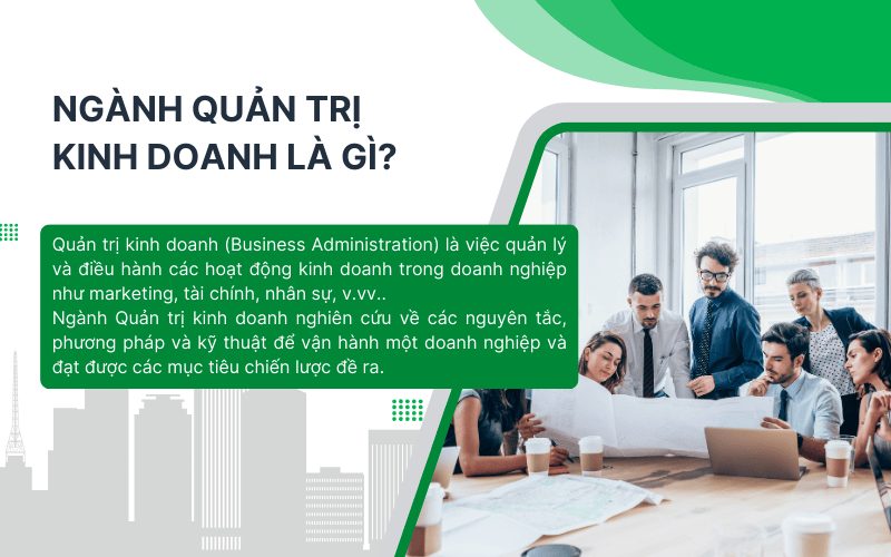 Quản trị kinh doanh (Business Administration) là việc quản lý và điều hành các hoạt động kinh doanh trong doanh nghiệp