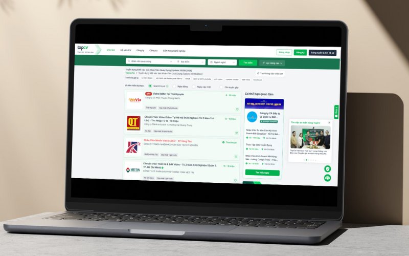 Tìm việc làm quay dựng video cùng TopCV ngay hôm nay