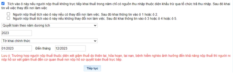 Người nộp thuế không trực tiếp khai thuế trong năm chỉ có nguồn thu nhập thuộc diện khấu trừ qua tổ chức trả thu nhập