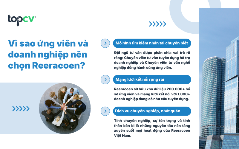 Lý do ứng viên và doanh nghiệp nên chọn Reeracoen Việt Nam
