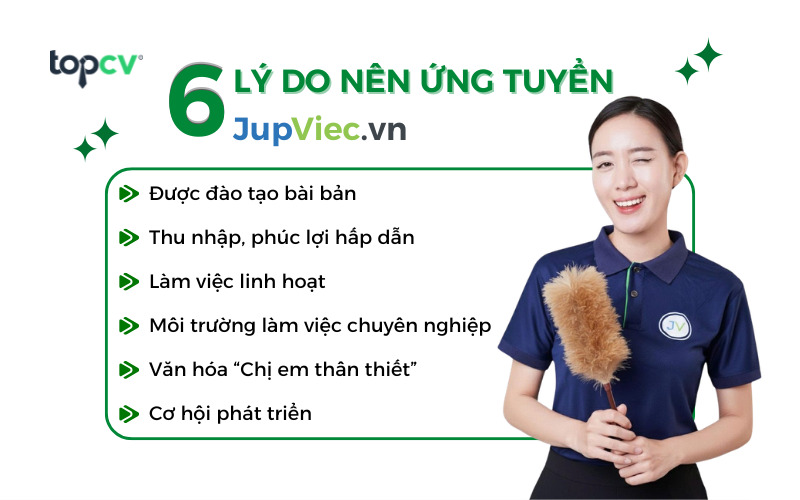 Những lý do nên ứng tuyển vào JupViec