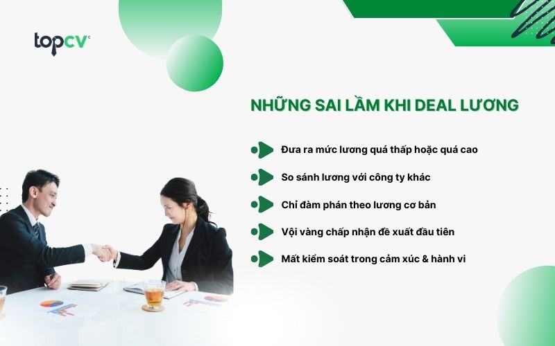 Những sai lầm cần tránh khi deal lương