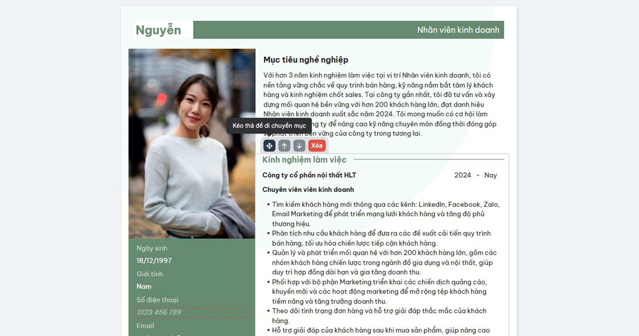 tao cv online mien phi
