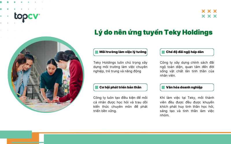 Lý do nên ứng tuyển vào Teky Holdings
