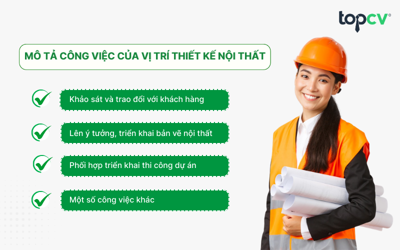 Mô tả công việc của vị trí Thiết kế nội thất