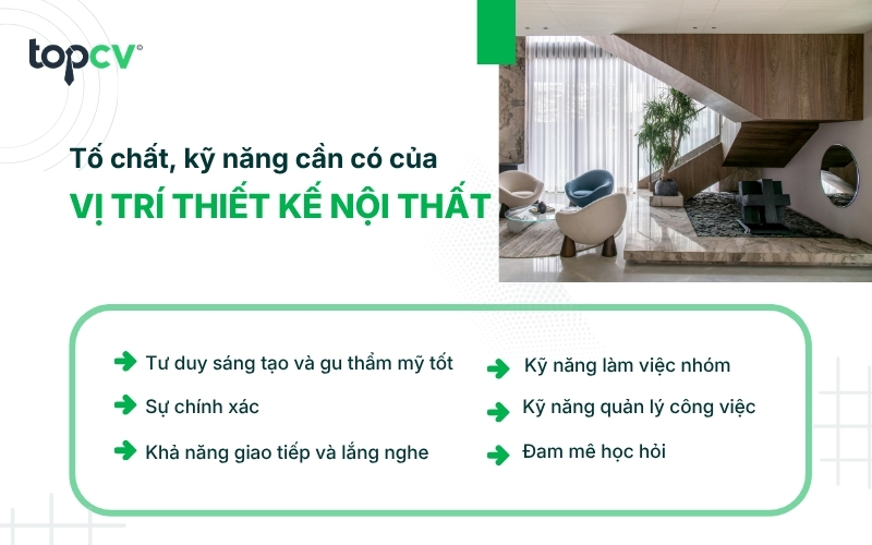 Người làm ngành Thiết kế nội thất cần có tư duy sáng tạo và gu thẩm mỹ tốt