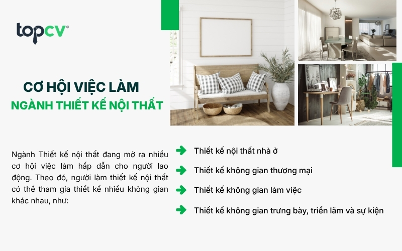 Cơ hội việc làm của ngành Thiết kế nội thất