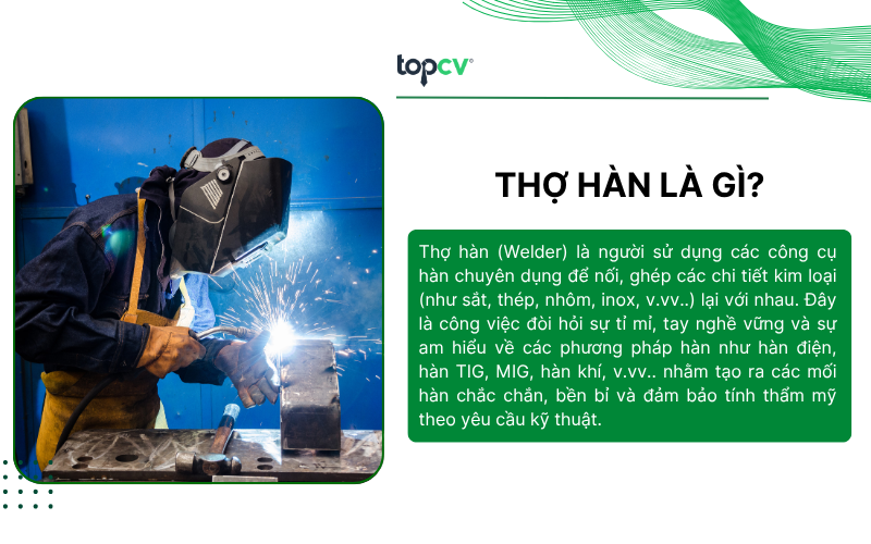 Thợ hàn có thể làm việc trong nhiều môi trường khác nhau như xưởng cơ khí, nhà máy sản xuất, khu công nghiệp