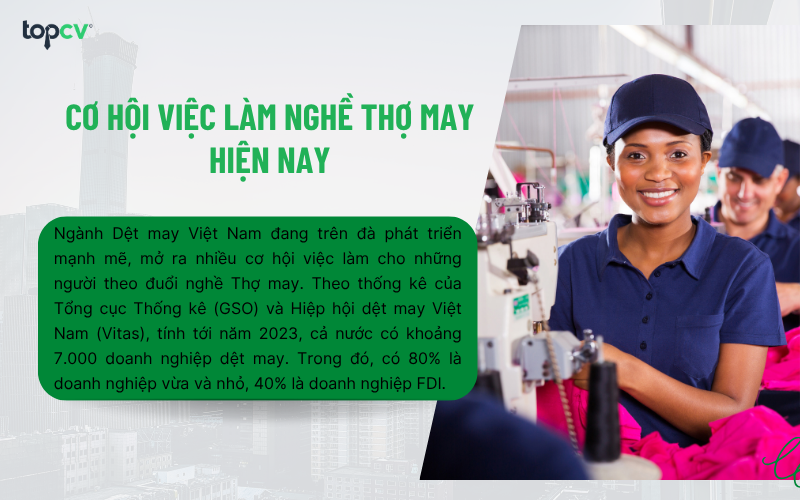 Cơ hội việc làm nghề Thợ may hiện nay