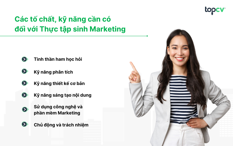 Thực tập sinh Marketing đòi hỏi tinh thần ham học hỏi, chủ động trong công việc