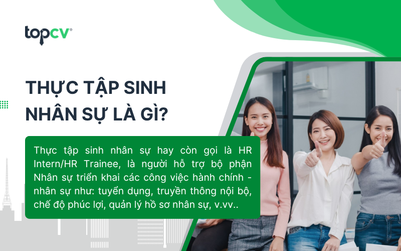 Thực tập sinh nhân sự hay còn gọi là HR Intern/HR Trainee