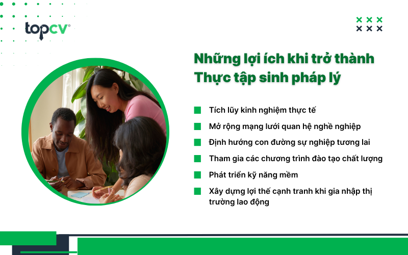 Những lợi ích khi trở thành Thực tập sinh pháp lý