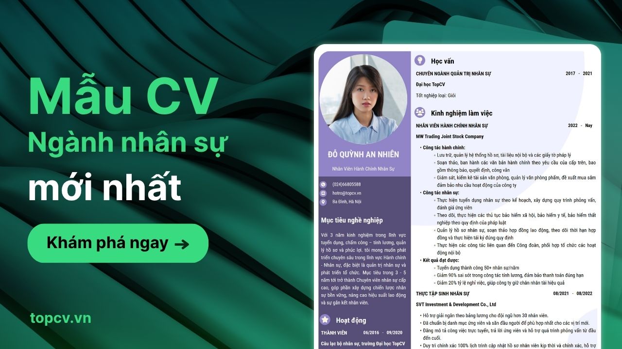 Hướng dẫn cách viết CV ngành nhân sự giúp bạn ghi điểm
