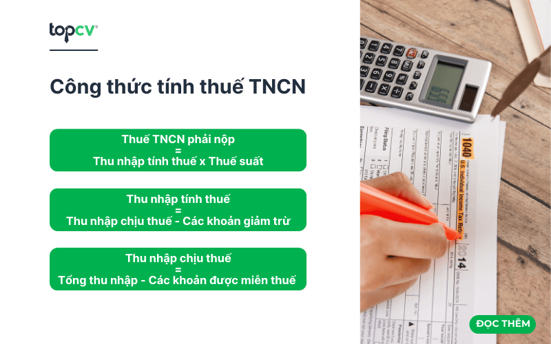 Các công thức cần biết khi tính thuế TNCN