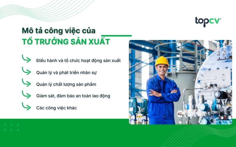 Mô tả công việc của Tổ trưởng sản xuất