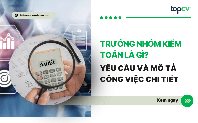 Trưởng nhóm kiểm toán là gì? Yêu cầu và mô tả công việc chi tiết