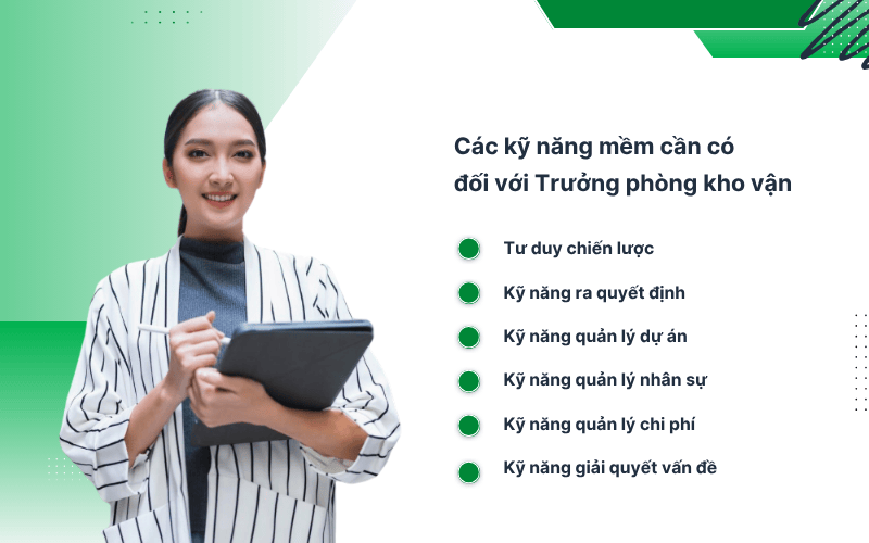 Các kỹ năng mềm cần thiết đối với Trưởng phòng kho vận