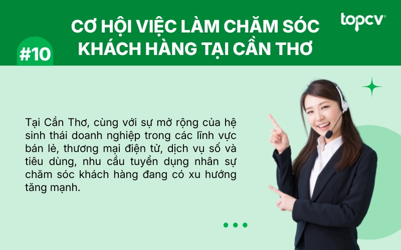 Cơ hội việc làm Chăm sóc khách hàng tại Cần Thơ