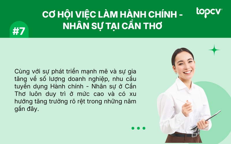 Cơ hội việc làm Hành chính - Nhân sự tại Cần Thơ