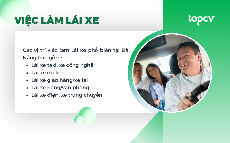 Lái xe tại Đà Nẵng có nhiều lựa chọn việc làm