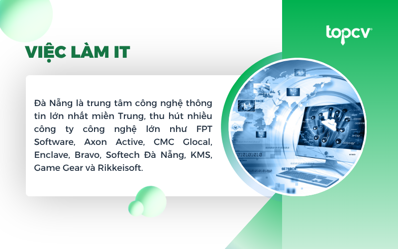 Đà Nẵng là trung tâm công nghệ thông tin miền Trung, thu hút nhiều doanh nghiệp IT lớn