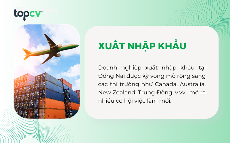 Thị trường xuất nhập khẩu tại Đồng Nai mở rộng kéo theo nhu cầu tuyển dụng tăng cao