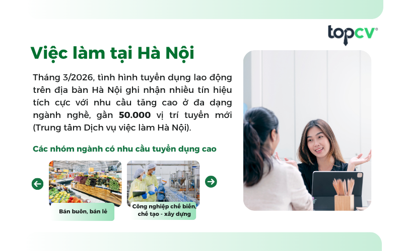 Thị trường tuyển dụng việc làm tại Hà Nội ghi nhận nhiều tín hiệu tích cực