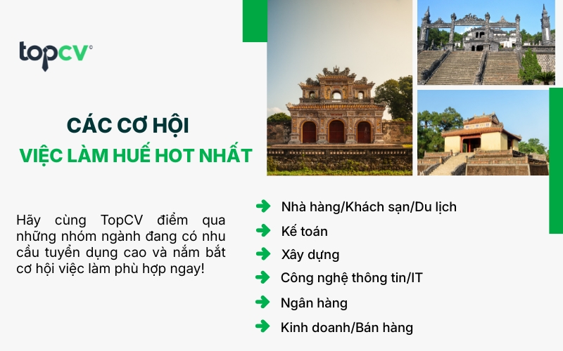 Các cơ hội việc làm Huế HOT nhất hiện nay