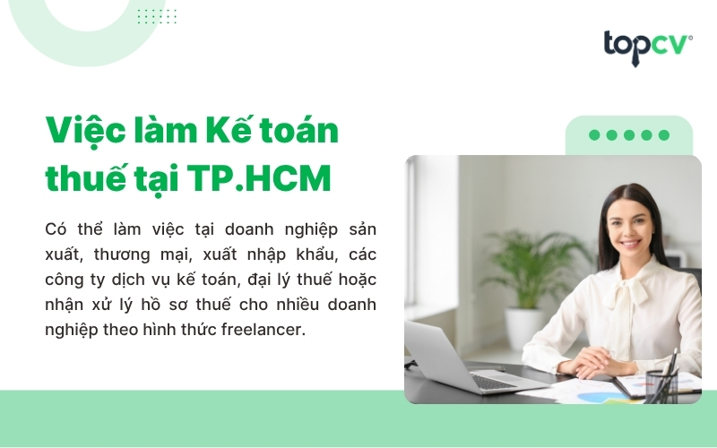 Cơ hội việc làm Kế toán thuế tại TP.HCM
