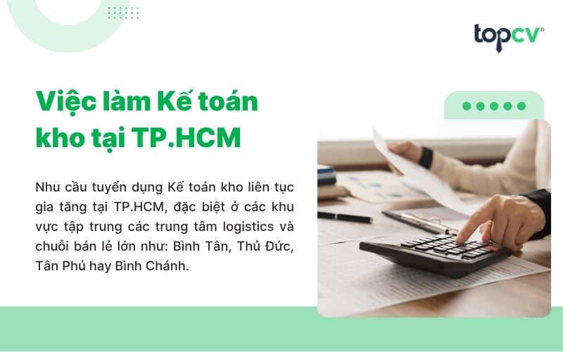 Cơ hội việc làm Kế toán kho tại TP.HCM