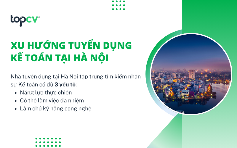 Tại Hà Nội, doanh nghiệp ưu tiên tuyển dụng Kế toán có năng lực thực chiến, làm việc đa nhiệm và thành thạo công nghệ
