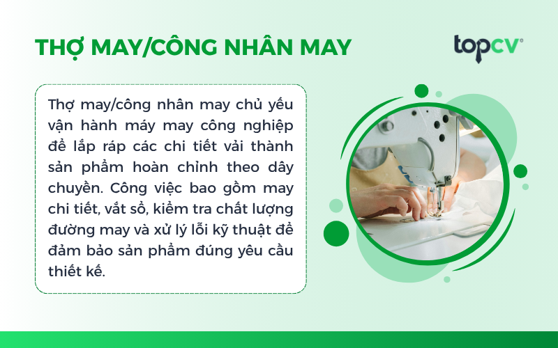 Thợ may/Công nhân may
