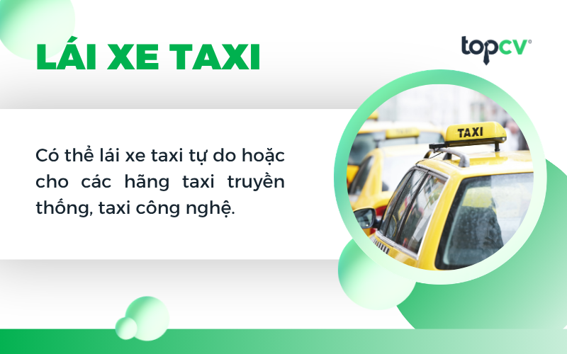 Việc làm lái xe taxi rất đa dạng và có nhu cầu tuyển dụng cao